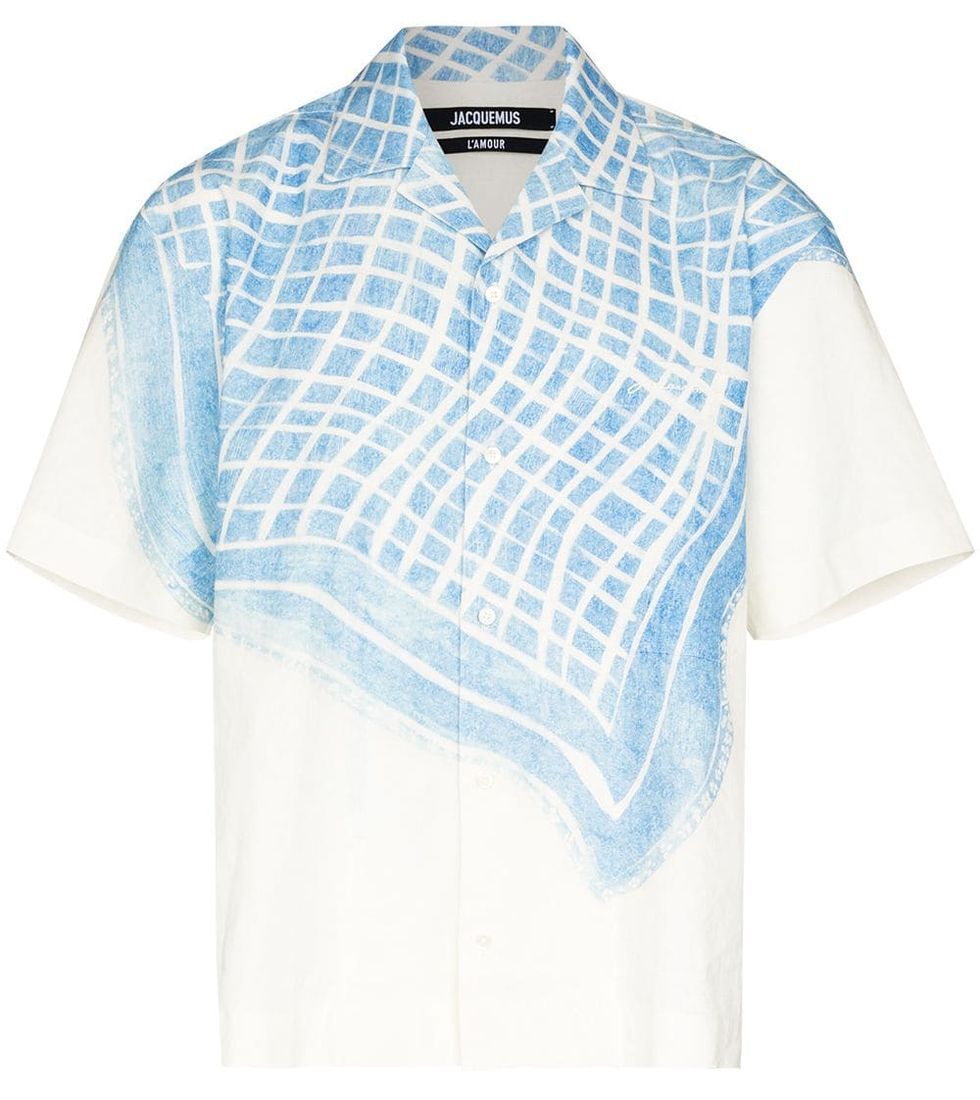 Le Jean Tablecloth-Print Shirt
