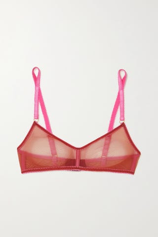 Alexa stretch-tulle soft-cup bra