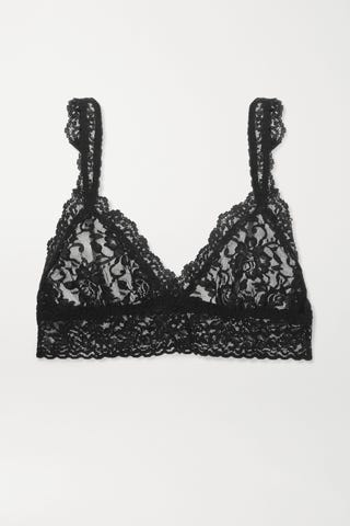 Signature stretch-lace soft-cup bra