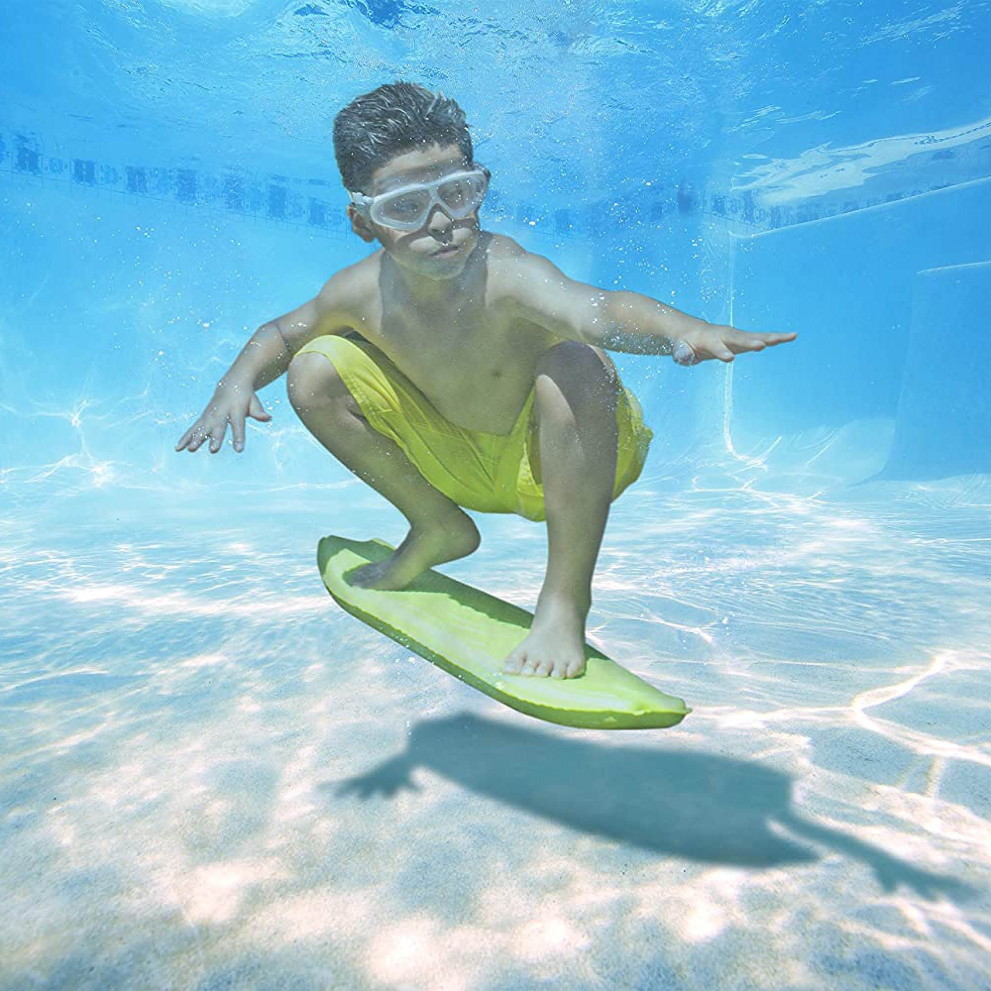 Скейтборд на воде. Сноу серф борд. Underwater Surf. He swims very well