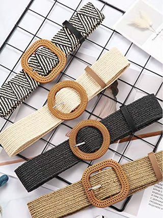 Black and White Woven Belt 