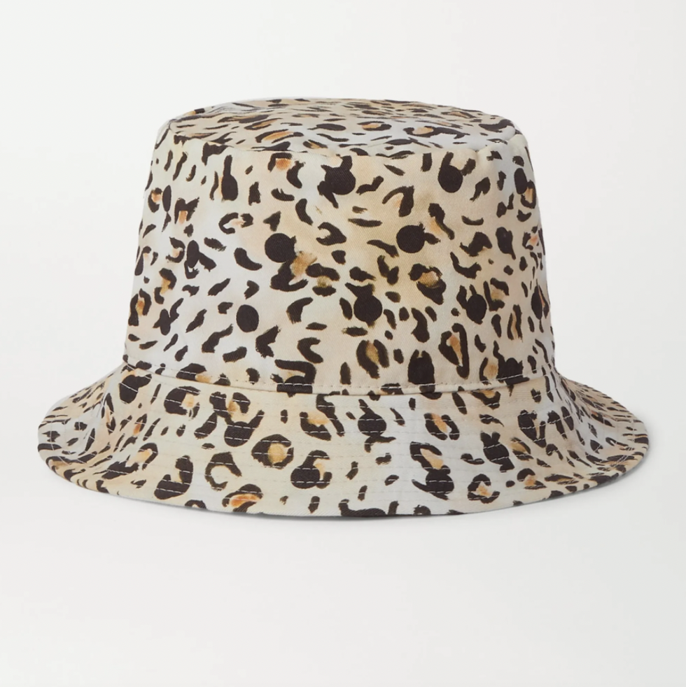 'Stranded in the Jungle' Printed Cotton-Drill Bucket Hat
