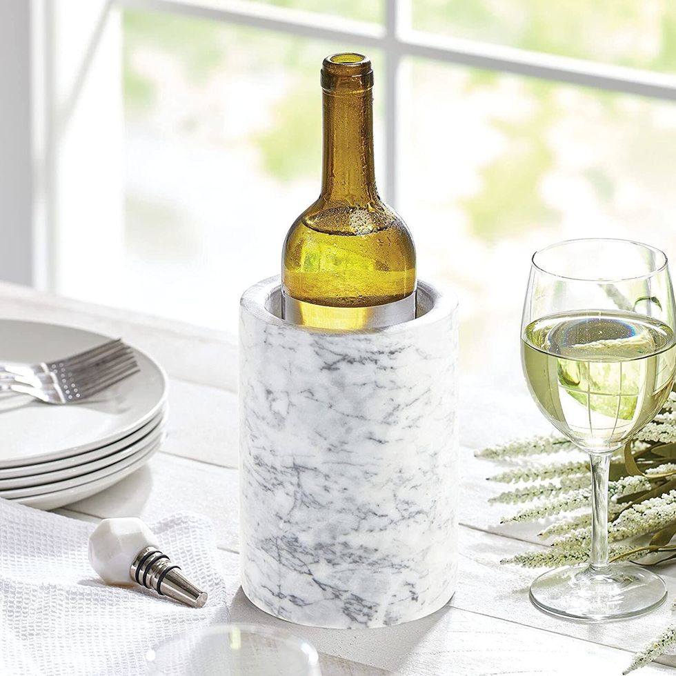 French Kitchen White Marble Wine Cooler + Reviews