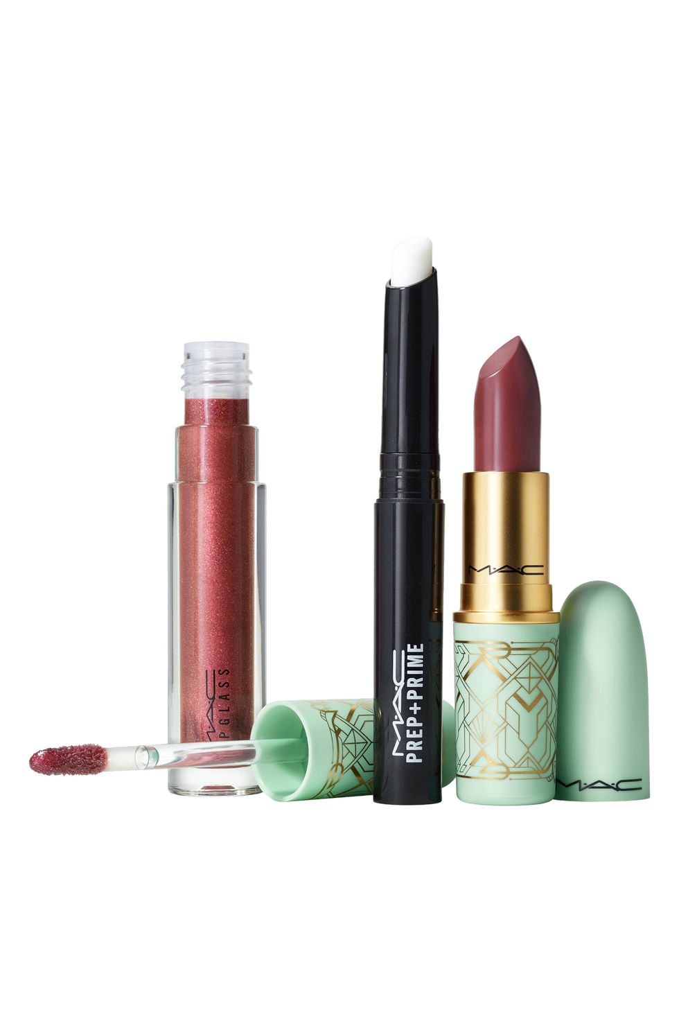 Lip Primer, Lipstick & Lipglass Lip Gloss Set