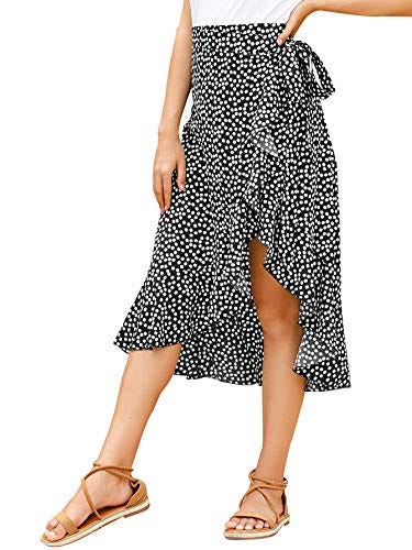 Floral Print Wrap Skirt