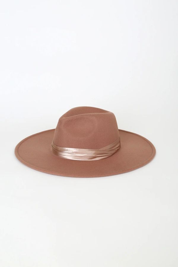 Take the Scenic Route Taupe Fedora Hat
