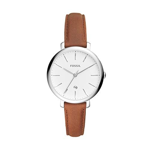 Jacqueline Quartz Stainless Steel and Leather Watch