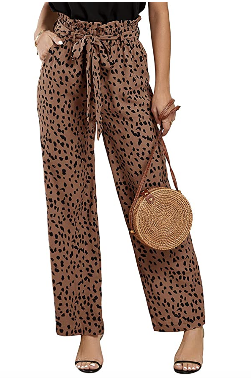 Women's High Waist Leopard Pants 