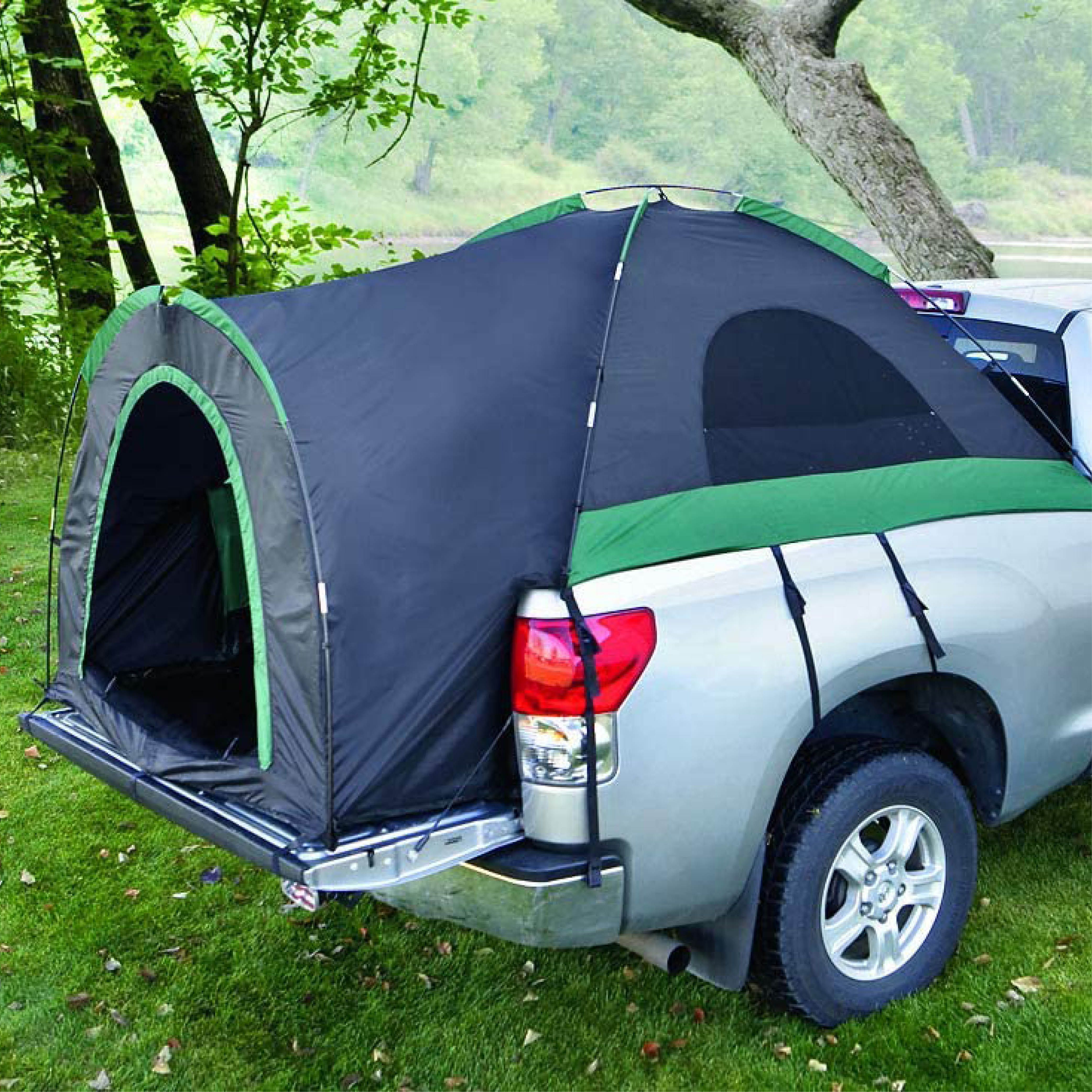 Truck tent with outlet toolbox