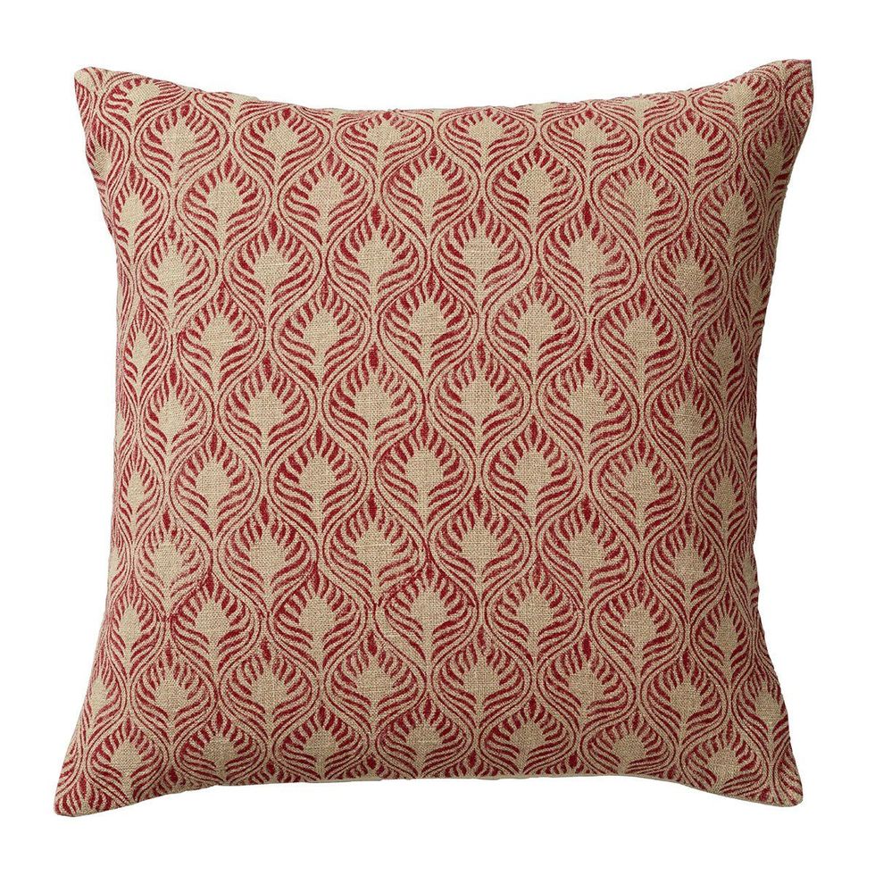 Ghini Feathers Cushion Cover, Red