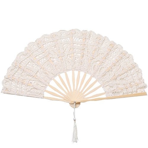 Cotton Lace Folding Handheld Fan