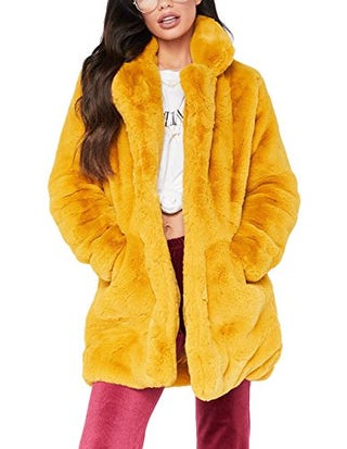 Long Sleeve Winter Warm Lapel Fox Faux Fur Coat