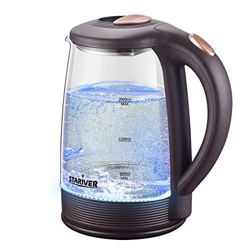 Stariver Electric Kettle Gooseneck Kettle, 1.2L Water Kettle, BPA-Free,  Pour Over Tea Pot Stainless Steel for Coffee & Tea with Fast Heating