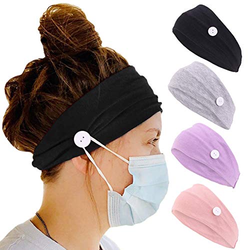 4 Pack Headband with Buttons