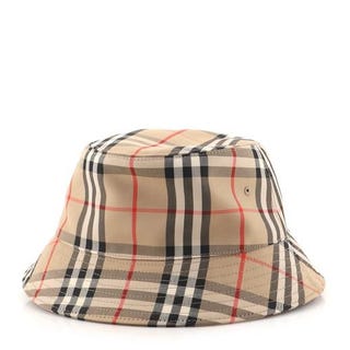 Bucket Hat Vintage Check Canvas Large