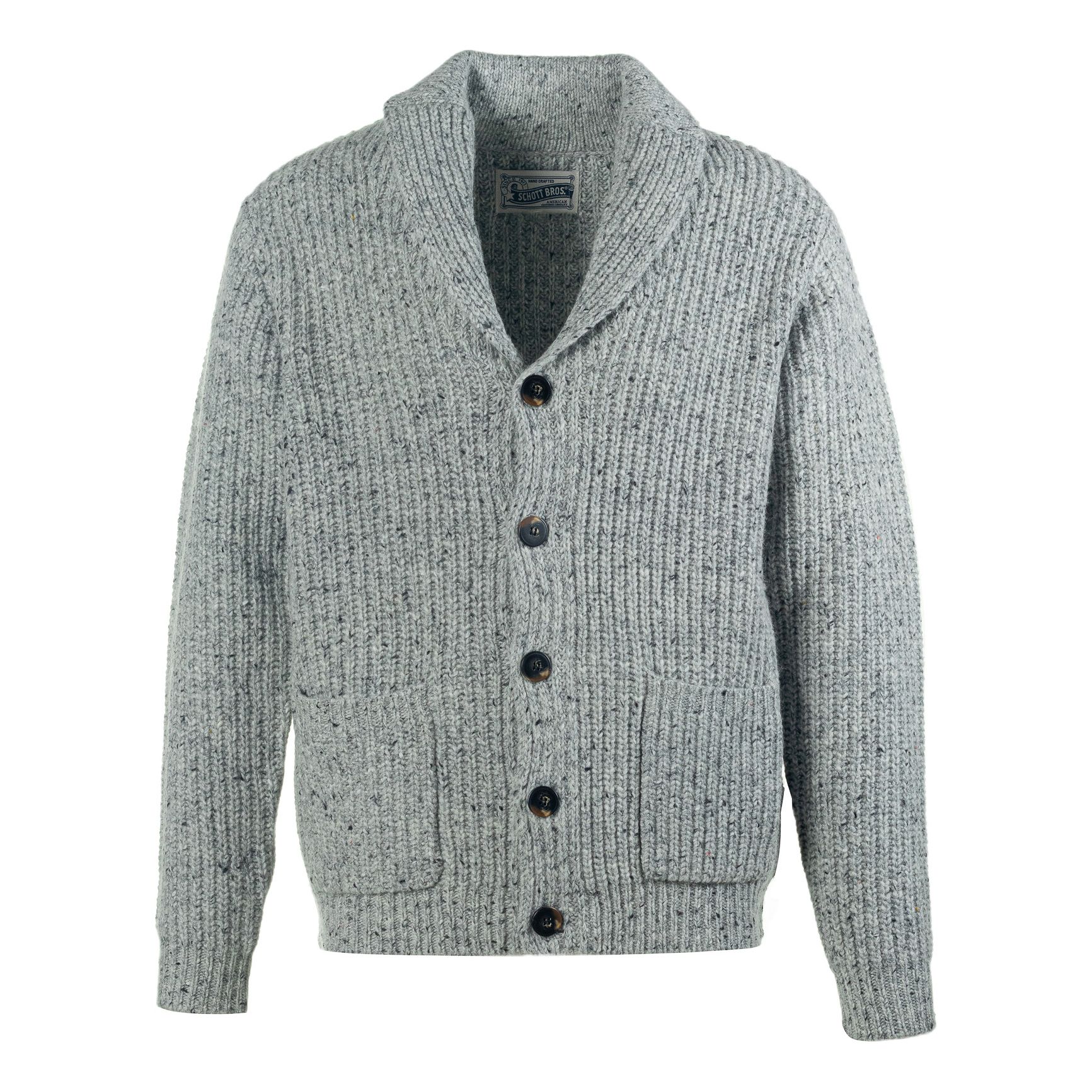 mens wool shawl neck cardigan