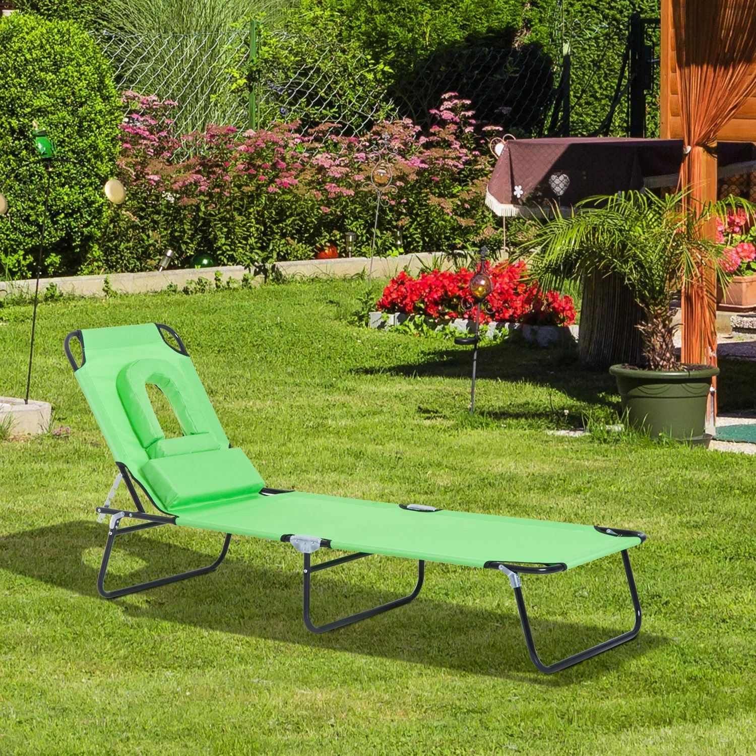 Sun lounger reading discount hole