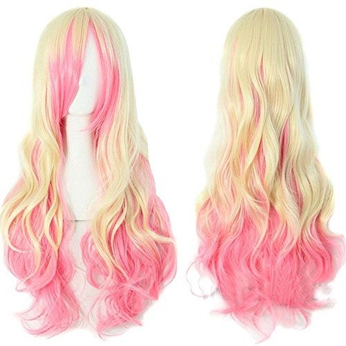 Long Spiral Curly Hair Wig Heat Resistant Cosplay Costume Wig