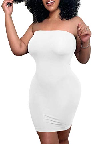 Women's Casual Basic Bodycon Tube Top Mini Dress
