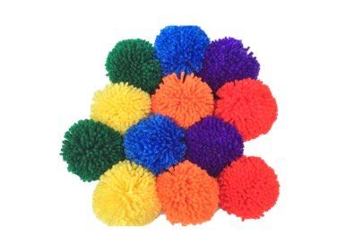 12-Pack 3.5" Yarn Sport Balls/Soft Fleece Balls (Rainbow Pack)
