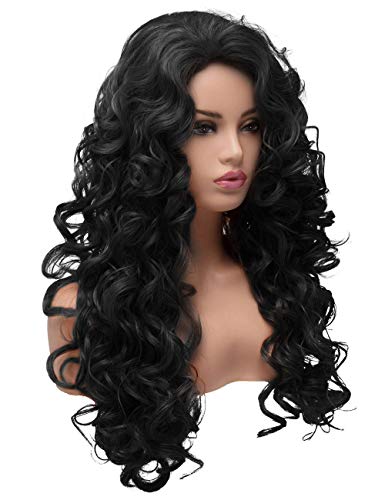 Long Hair Curly Wavy Full Head Halloween Wig