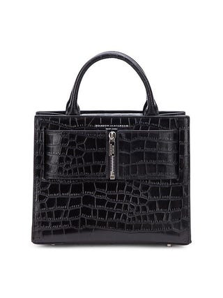 Medium Kuei Croc-Embossed Crossbody Bag