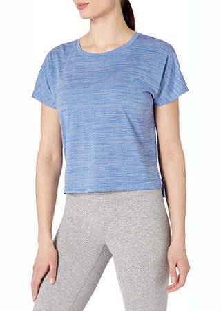 Jacquard Mesh Cropped T-Shirt