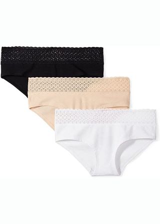 Lace Waistband Cotton Hipster Panty