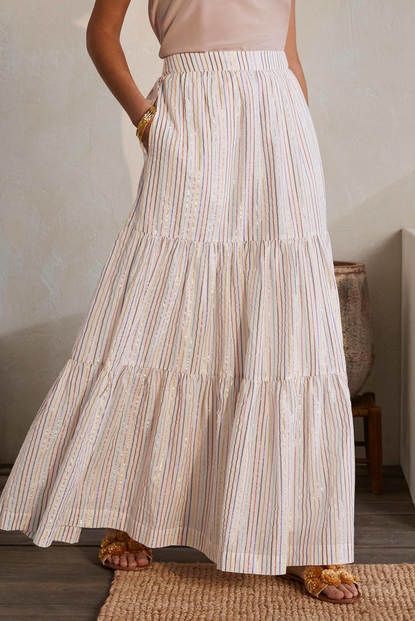 Lorna Tiered Maxi Skirt, Boden, £98