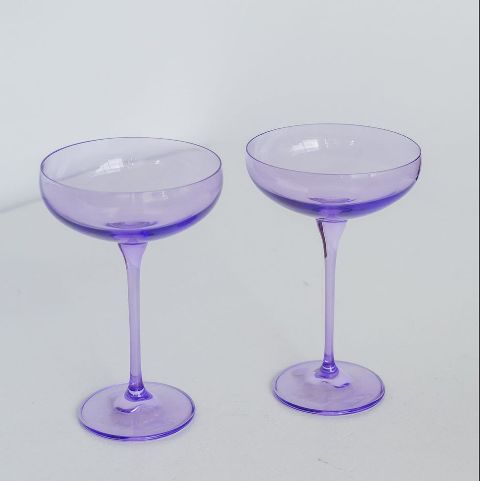 Champagne Coupe Stemware, Set of 2 {Lavender)