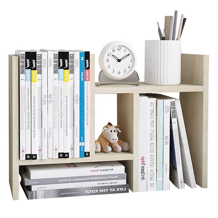 Desktop File Organizer Simple DIY Bookshelf Removable Book Support Holder Portable Book Stand Heavy Duty Bookcase Desk Magazine Rack Storage for Home Office School Supplies 