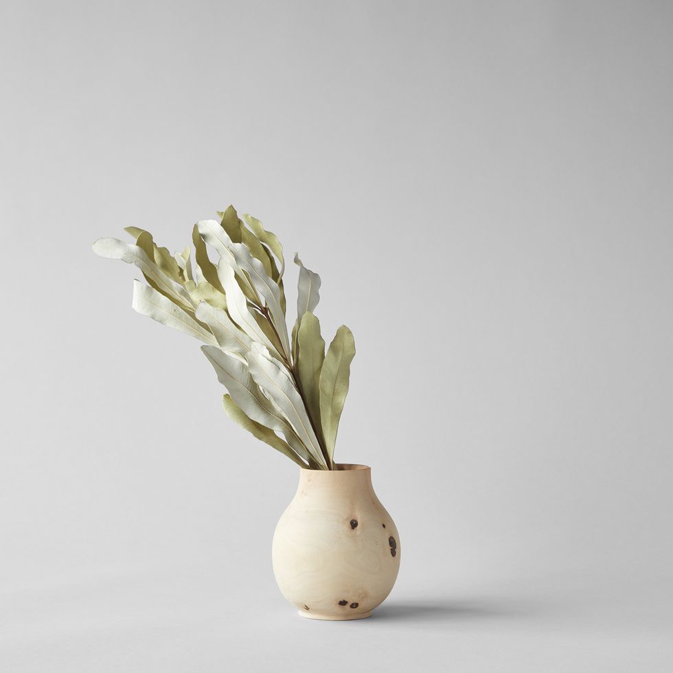 White Walnut Pear Vase, Medium