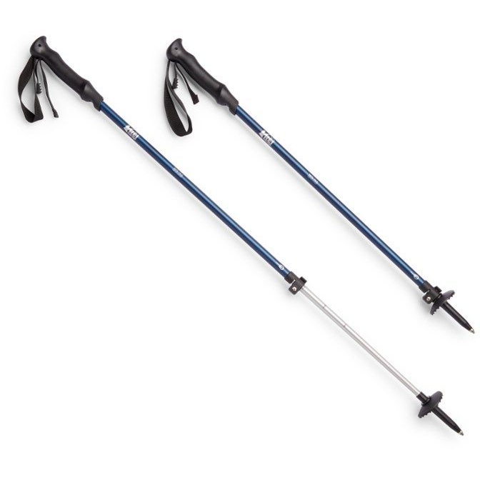 1 Pair//Alpenstock//Lightweight Aluminum Hiking Sticks // Walking Trekking Poles // Quick-Lock Design easy to pack into the Mountaineering Back Bag // Snow baskets included Ultralight for Walking Hiking Horizon Outdoor 7075 Aluminum Folding Trekking Poles