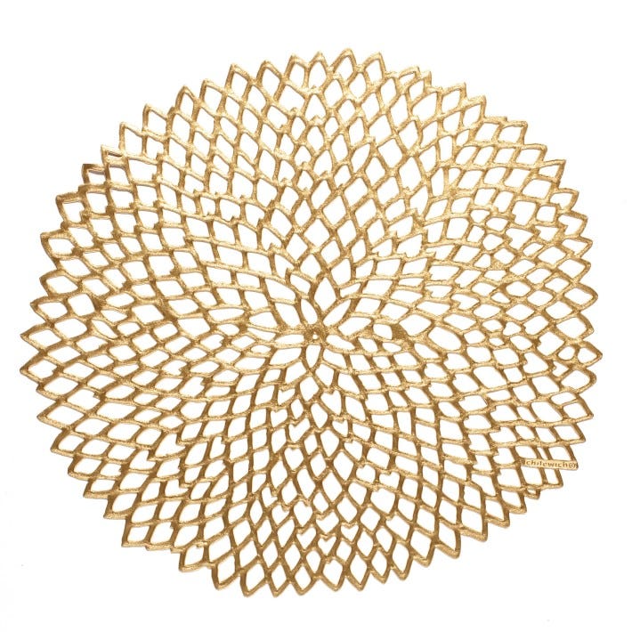 Dahlia Brass Placemat