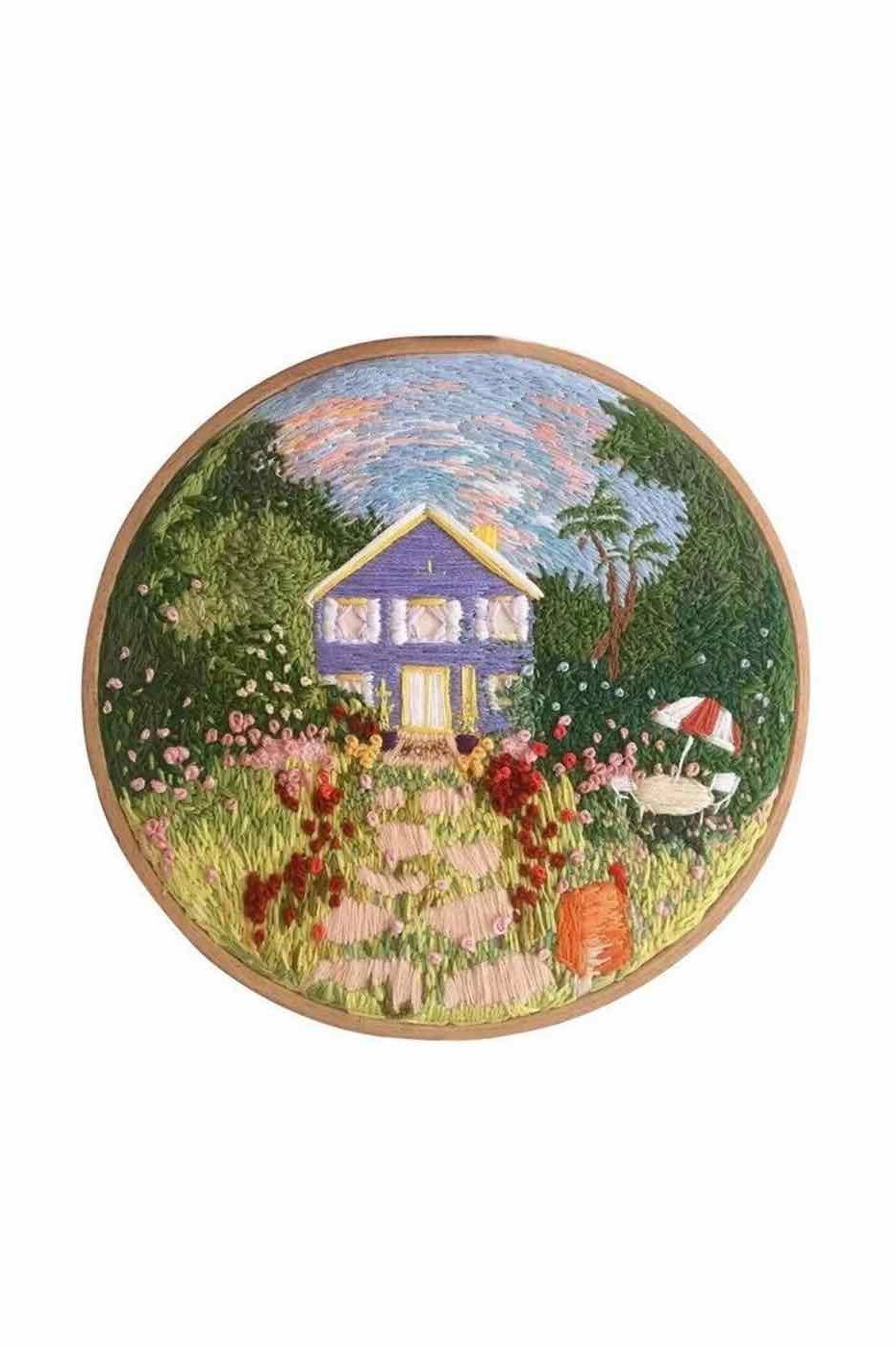 Cottage Embroidery Kit