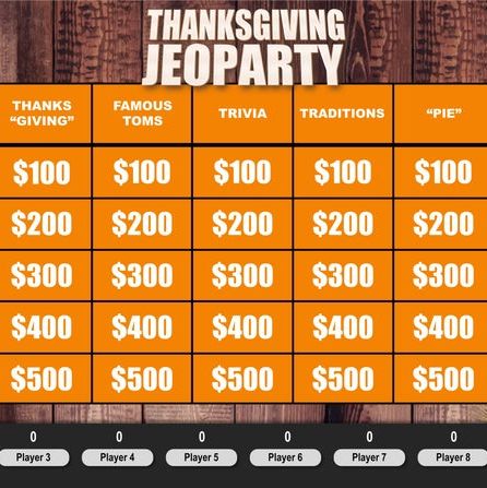 Thanksgiving Jeoparty