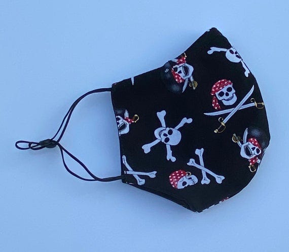 Pirate Skull Crossbones Face Mask