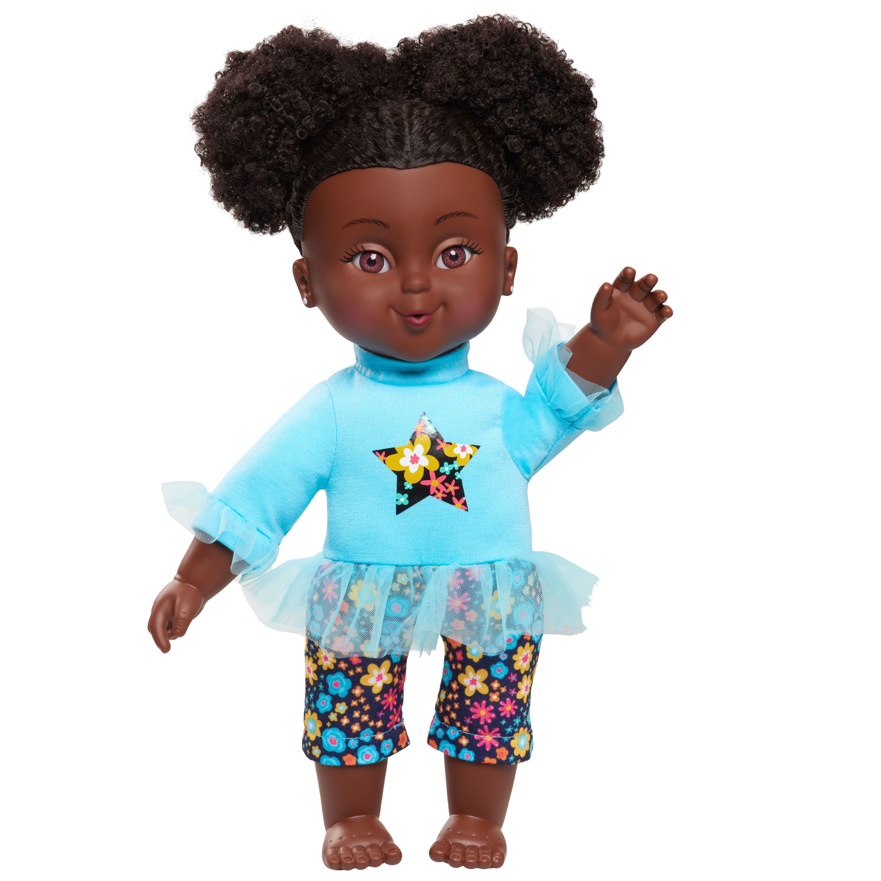 CHRISTMAS GIRL IN PRESENT African American Baby Girl Figurine United Treasures 