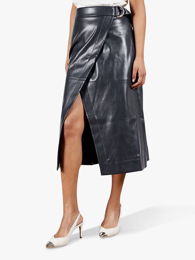 Elii Faux Leather Wrap Skirt, John Lewis, £74
