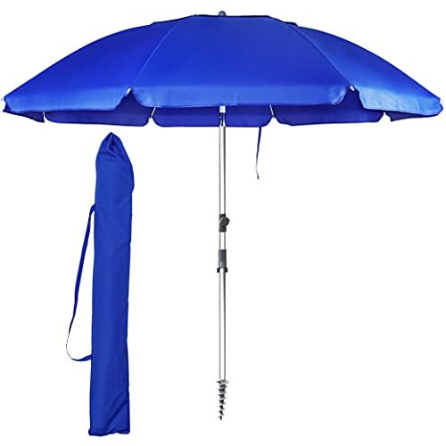 Blissun 7.2' Beach Umbrella with Sand Anchor