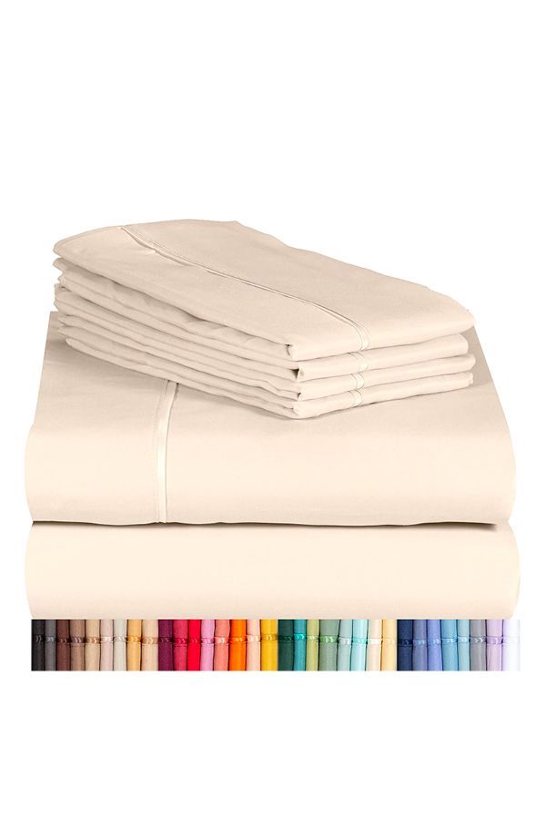 Dreamsoft Microfibre Nicky Soft Fitted Sheet 140-160x200cm Cream 