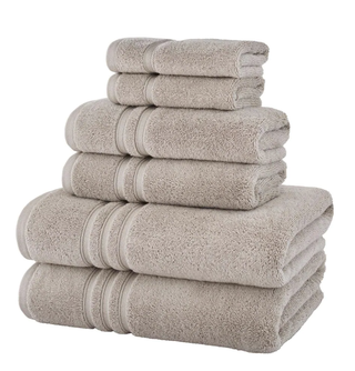 Turkish Cotton Ultra Soft 6-Piece Towel Set in Riverbed
