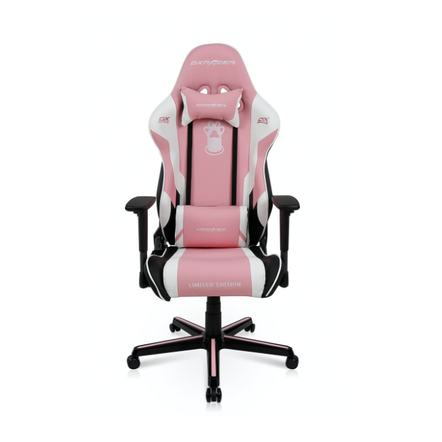 Pink Paw Print Gaming Chair 