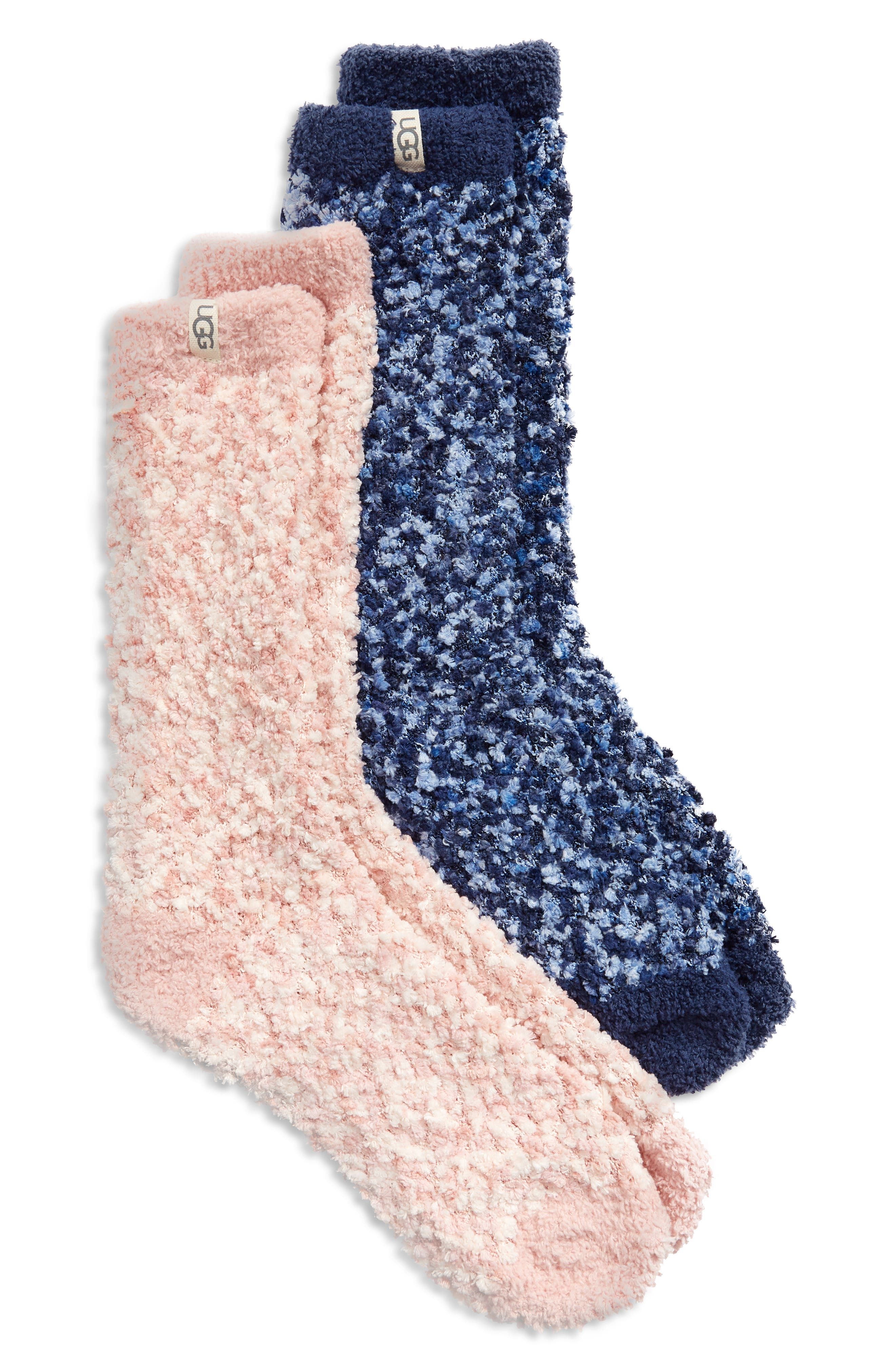 Assorted 2-Pack Cozy Chenille Crew Socks