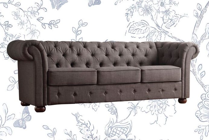 Austin Linen Chesterfield Sofa