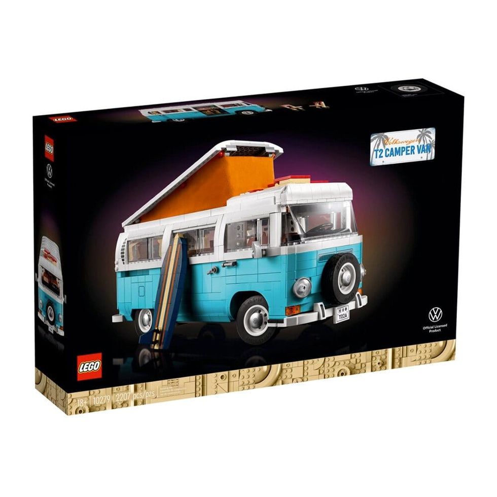 New 2,207-Piece LEGO Volkswagen T2 Is Complete With a Pop-Up Tent and Surfboard