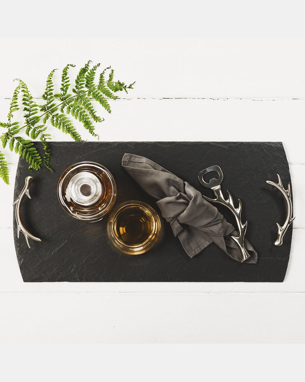 The Just Slate Company Serving Platter with Antler Handles, Amara, £45