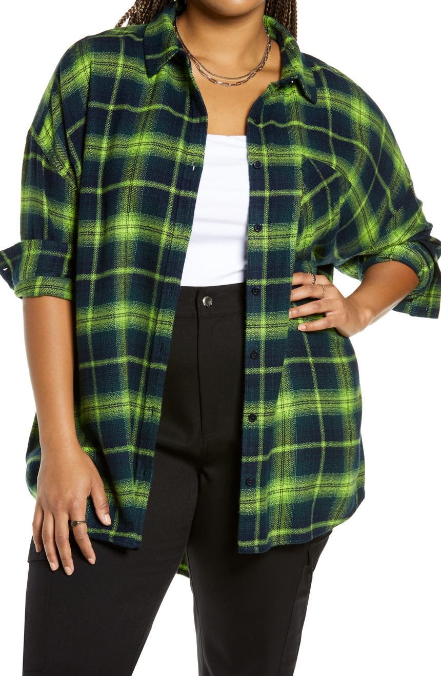flannel button up jacket