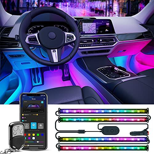 Winzwon Car Accessories, Car Led Lights, Gifts for Men Him Mom  Women, APP Control Inside Car Light with USB Port, Lights for Cars Interior  2 Pack : Automotive