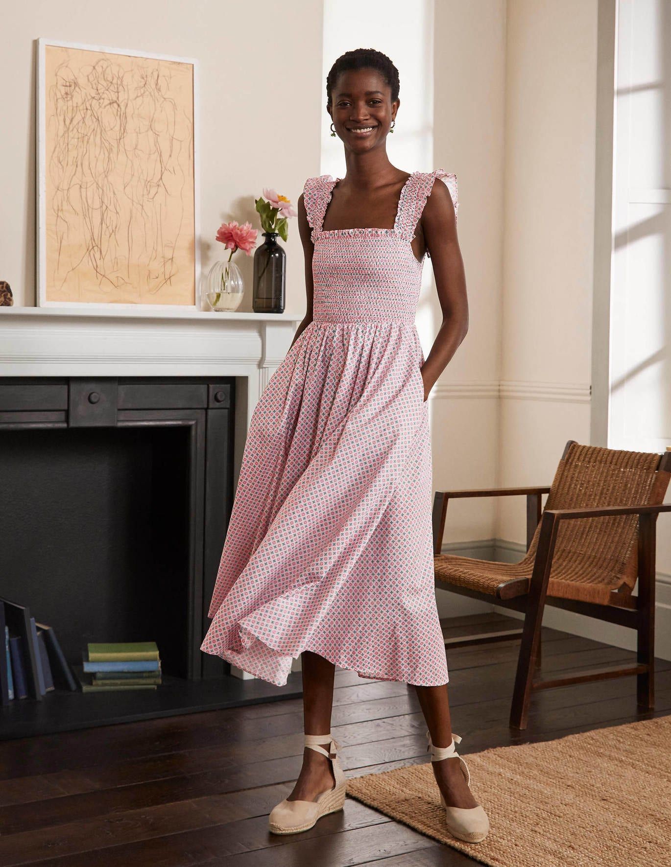 Boden midi dress Boden s new square neck midi dress causes a storm on social media